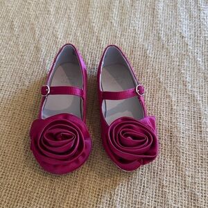 Janie and Jack Fuchsia Mary Jane Flats